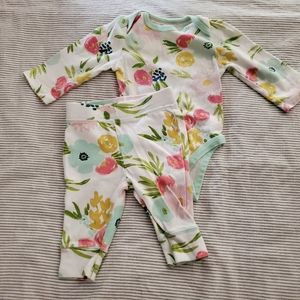 Floral bodysuit and pants set